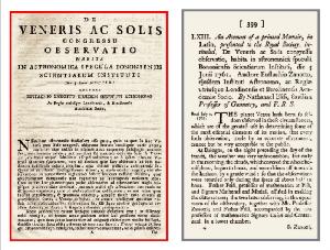 De Veneris ac Solis congressu. Observatio habita in astronomica specula Bononiensis Scientiarum Instituti die 5 Junii 1761.