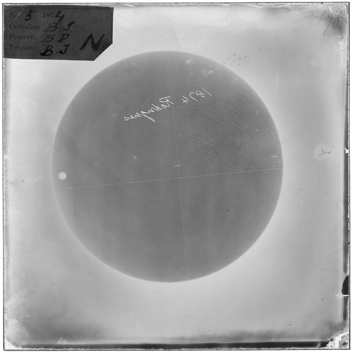 British photograph of 1874 transit from Rodrigues Island
